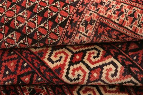 Turkman Red Hand Knotted 30 X 39  Area Rug 253-30026 Image 3