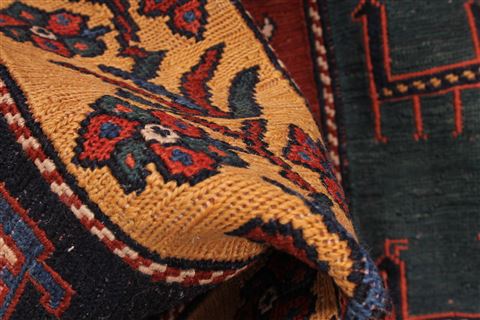 Gabbeh Multicolor Hand Knotted 70 X 96 Area Rug 254-30027 Image 10