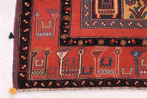 Gabbeh Multicolor Hand Knotted 70 X 96 Area Rug 254-30027 Image 1