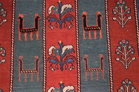 Gabbeh Multicolor Hand Knotted 70 X 96 Area Rug 254-30027 Image 2