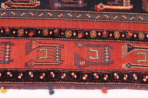 Gabbeh Multicolor Hand Knotted 70 X 96 Area Rug 254-30027 Image 3