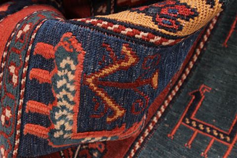 Gabbeh Multicolor Hand Knotted 70 X 96 Area Rug 254-30027 Image 9