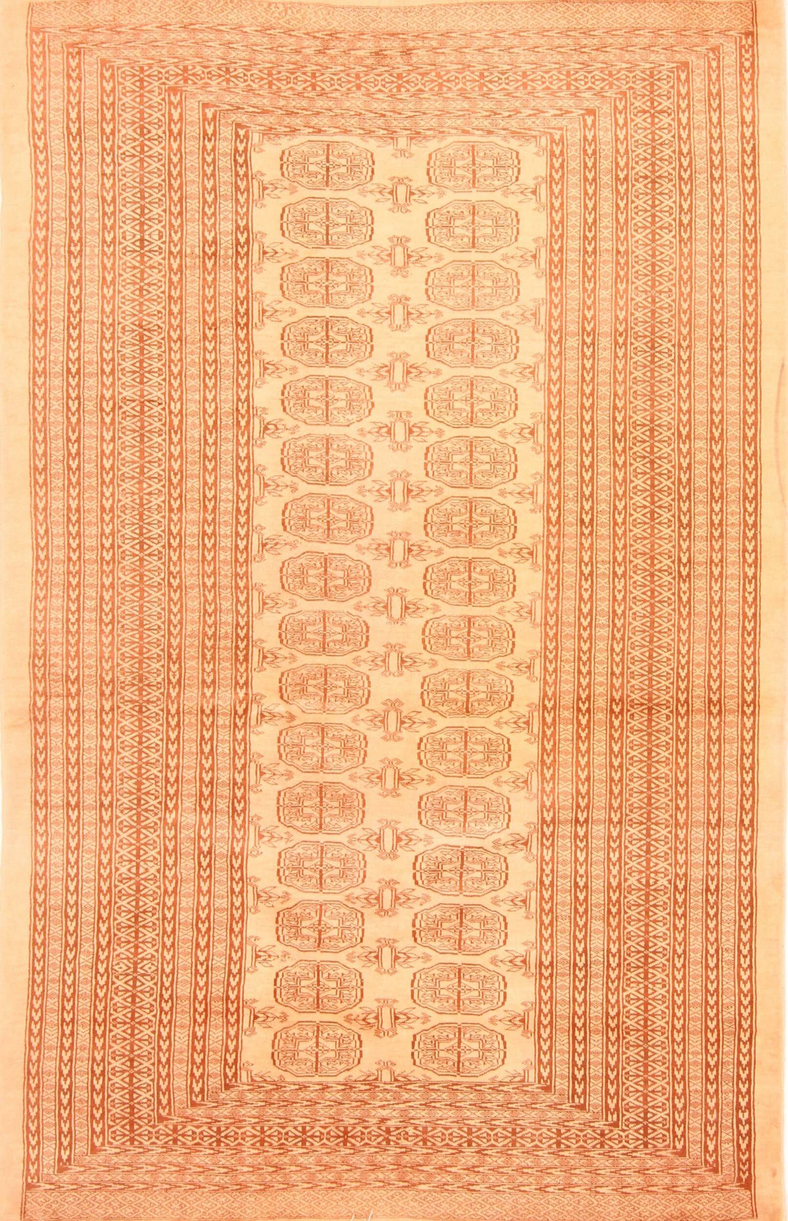 Pakistani Bhadohi Brown Rectangle 5x7 Ft Wool Carpet 30030 Sku 30030