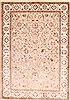 Kashan Beige Hand Knotted 66 X 92  Area Rug 254-30032 Thumb 0