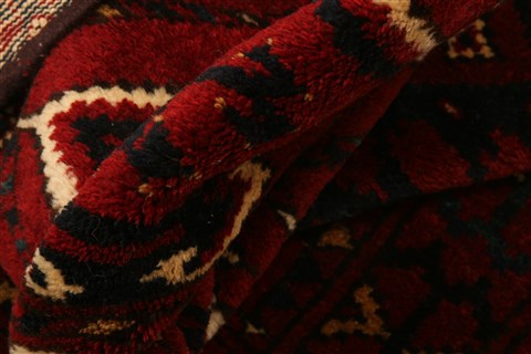 Kunduz Red Hand Knotted 35 X 58 Area Rug 100-30037 Image 1