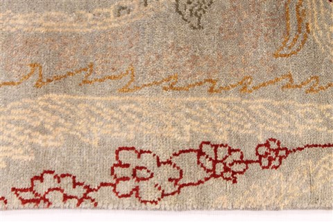 Modern Brown Hand Knotted 60 X 89 Area Rug 254-30040 Image 2