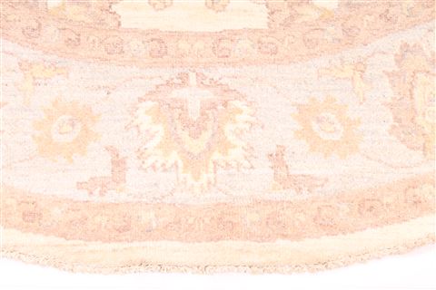 Pishavar Beige Oval Hand Knotted 68 X 102 Area Rug 254-30041 Image 1