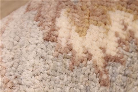 Pishavar Beige Oval Hand Knotted 68 X 102 Area Rug 254-30041 Image 9