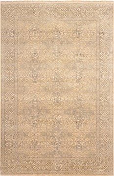 Ziegler Blue Hand Knotted 6'1" X 9'2"  Area Rug 254-30042