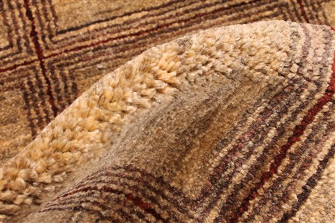 Gabbeh Brown Hand Knotted 66 X 91 Area Rug 254-30043 Image 8