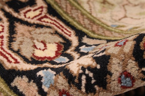 Tabriz Black Hand Knotted 63 X 97 Area Rug 254-30050 Image 11