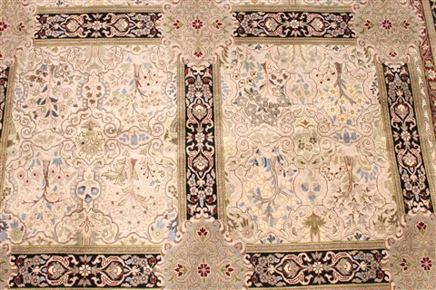 Tabriz Black Hand Knotted 63 X 97 Area Rug 254-30050 Image 2