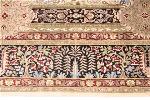 Tabriz Black Hand Knotted 63 X 97 Area Rug 254-30050 Image 3