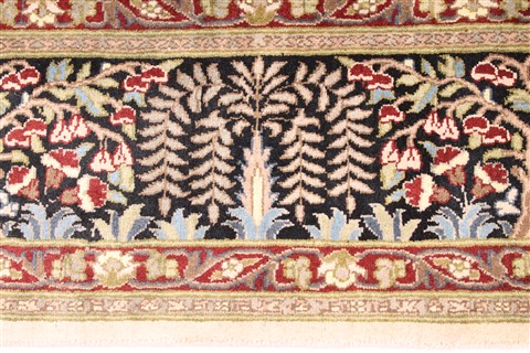 Tabriz Black Hand Knotted 63 X 97 Area Rug 254-30050 Image 4