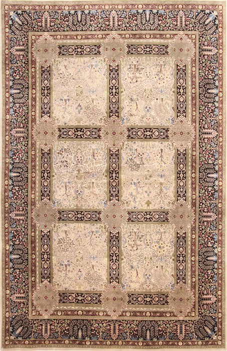Tabriz Black Hand Knotted 63 X 97 Area Rug 254-30050 Image 0
