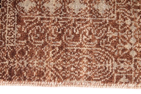 Modern Grey Hand Knotted 31 X 50  Area Rug 254-30056 Image 3