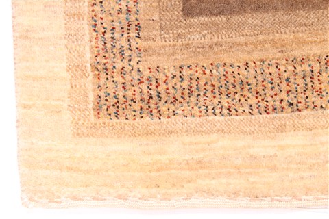 Gabbeh Beige Hand Knotted 23 X 49 Area Rug 254-30059 Image 1