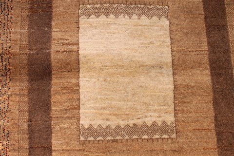 Gabbeh Beige Hand Knotted 23 X 49 Area Rug 254-30059 Image 2