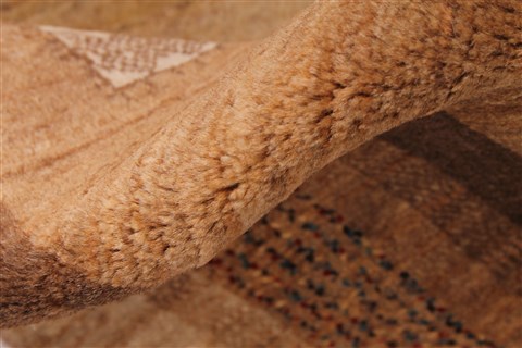 Gabbeh Beige Hand Knotted 23 X 49 Area Rug 254-30059 Image 9