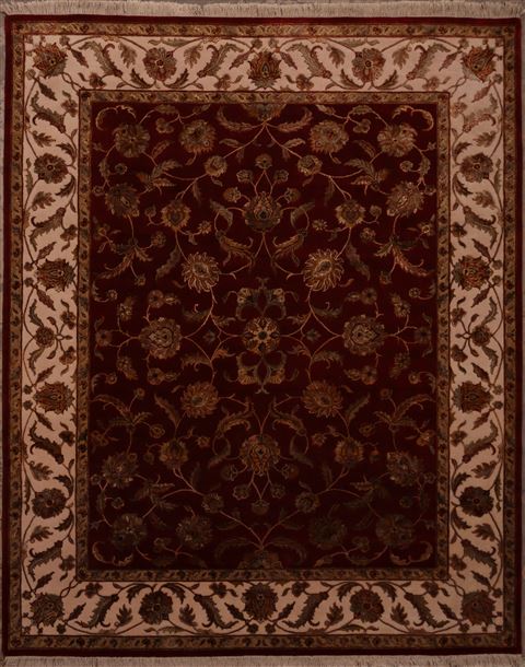 Jaipur Red Hand Knotted 81 X 100 Area Rug 301-30068 Image 0