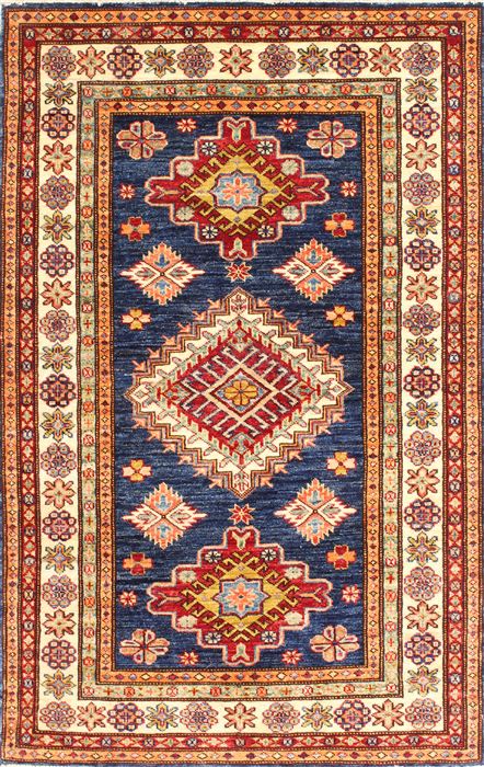 Kazak Beige Hand Knotted 34 X 52 Area Rug 254-30069 Image 0