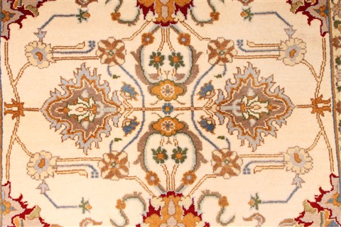 Tabriz Beige Hand Knotted 29 X 42 Area Rug 254-30071 Image 2