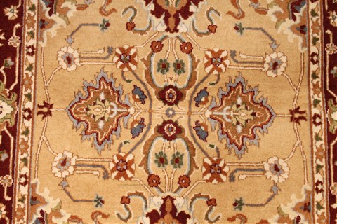 Tabriz Beige Hand Knotted 27 X 43 Area Rug 254-30073 Image 2