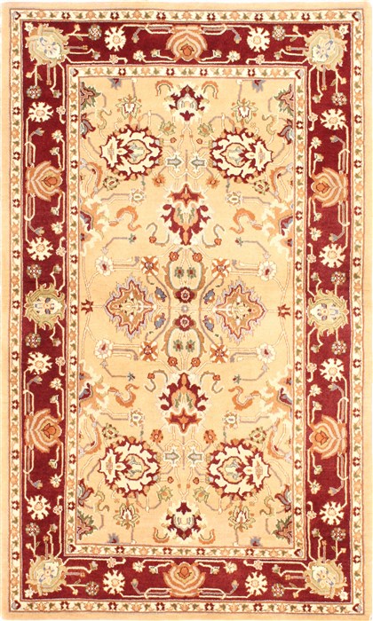 Tabriz Beige Hand Knotted 27 X 43 Area Rug 254-30073 Image 0