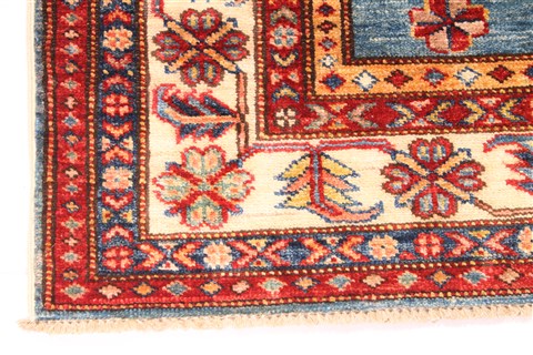 Kazak Beige Hand Knotted 34 X 410 Area Rug 254-30075 Image 1