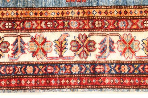 Kazak Beige Hand Knotted 34 X 410 Area Rug 254-30075 Image 3
