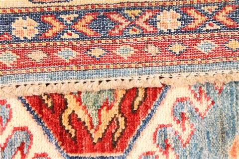 Kazak Beige Hand Knotted 34 X 410 Area Rug 254-30075 Image 5