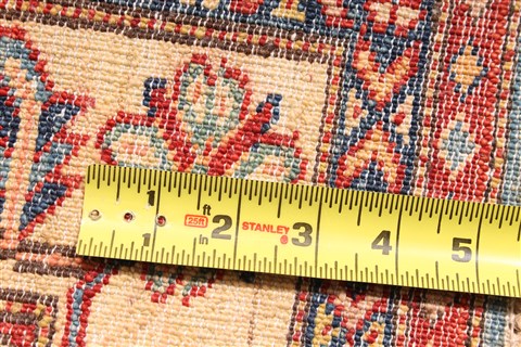 Kazak Beige Hand Knotted 34 X 410 Area Rug 254-30075 Image 6