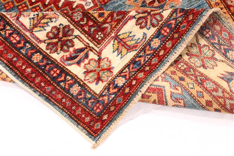 Kazak Beige Hand Knotted 34 X 410 Area Rug 254-30075 Image 7