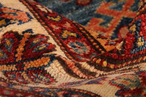 Kazak Beige Hand Knotted 34 X 410 Area Rug 254-30075 Image 9