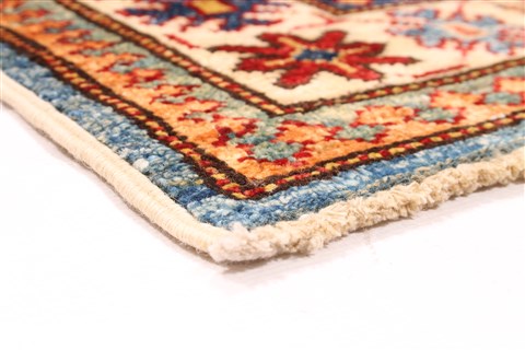 Kazak Beige Square Hand Knotted 30 X 30 Area Rug 254-30076 Image 4