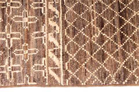 Modern Beige Hand Knotted 311 X 60 Area Rug 254-30078 Image 3