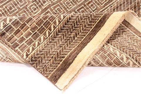 Modern Beige Hand Knotted 311 X 60 Area Rug 254-30078 Image 7