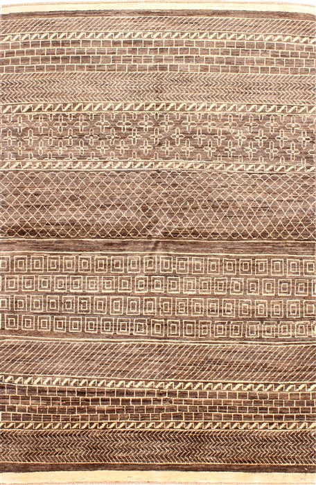 Modern Beige Hand Knotted 311 X 60 Area Rug 254-30078 Image 0