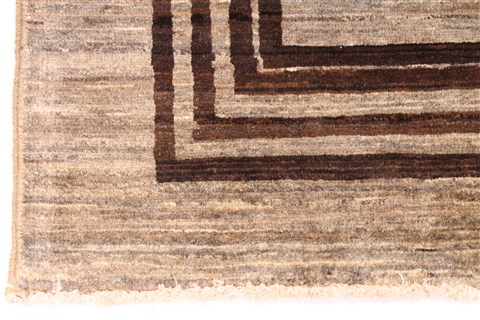 Modern Brown Hand Knotted 39 X 510 Area Rug 254-30079 Image 1