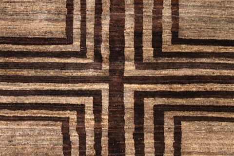 Modern Brown Hand Knotted 39 X 510 Area Rug 254-30079 Image 2