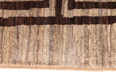 Modern Brown Hand Knotted 39 X 510 Area Rug 254-30079 Image 3