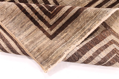 Modern Brown Hand Knotted 39 X 510 Area Rug 254-30079 Image 7