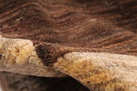 Gabbeh Brown Hand Knotted 311 X 59  Area Rug 254-30080 Image 9