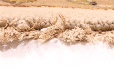 Kashmar Beige Round Hand Knotted 710 X 80 Area Rug 254-30081 Image 1