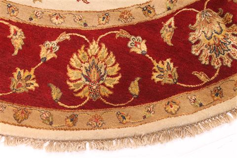 Kashmar Beige Round Hand Knotted 710 X 80 Area Rug 254-30081 Image 3
