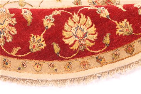 Kashmar Beige Round Hand Knotted 710 X 80 Area Rug 254-30081 Image 6