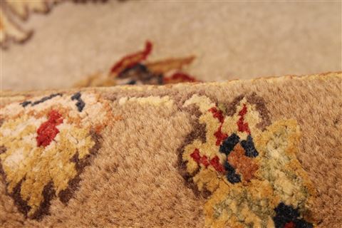 Kashmar Beige Round Hand Knotted 710 X 80 Area Rug 254-30081 Image 9