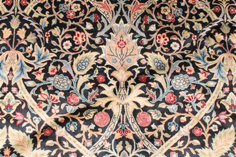 Tabriz Green Round Hand Knotted 82 X 82 Area Rug 254-30082 Image 2