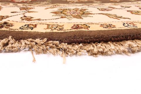 Kashmar Beige Round Hand Knotted 80 X 80 Area Rug 254-30083 Image 3