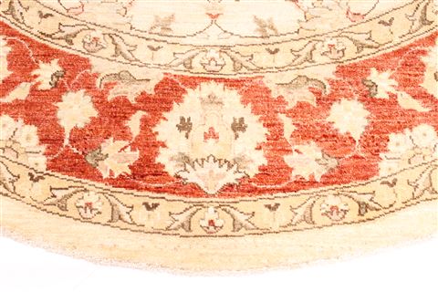 Ziegler Beige Round Hand Knotted 80 X 80 Area Rug 254-30084 Image 1